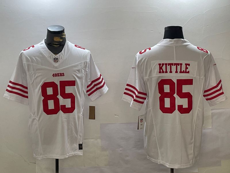 Men San Francisco 49ers #85 Kittle White three generations 2024 Nike Limited NFL Jersey style 1